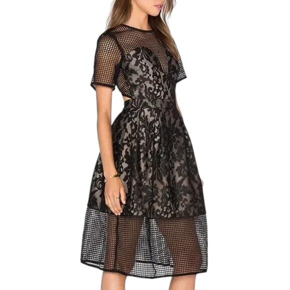 NWT Elliatt Velosity Lace  Formal Cut Out Black Dress Size Small - Picture 2 of 12